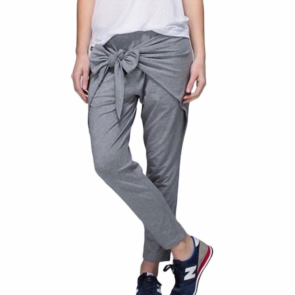 Lululemon | Tie One On Pants Slouchy Heathered Gray Yoga Active Fitness Size 6